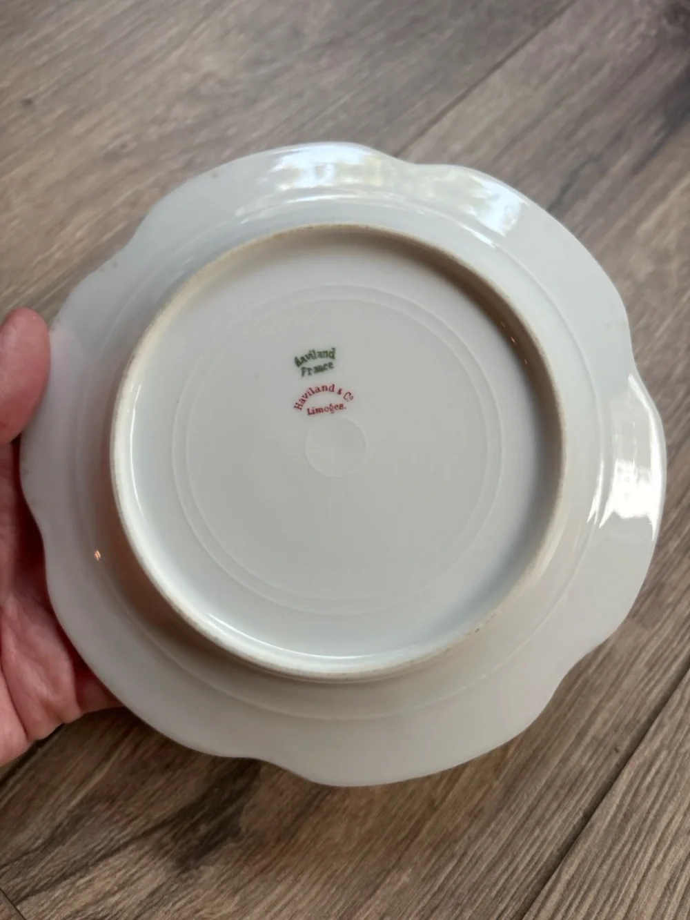Vintage Haviland Limoges France White Gold Scalloped Dessert Bread Plate 6.5”